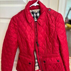 Red Burberry Jacket Size S Petite
